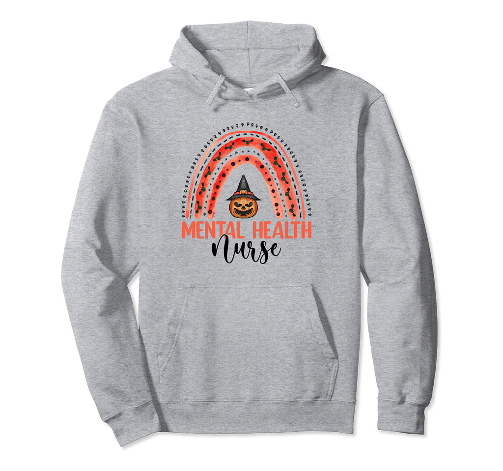 Mental Health Nurse Rainbow Halloween Hoodie - Graphic Print for Adults - T-Shirt, Sweatshirt, Hoodie