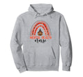 Mental Health Nurse Rainbow Halloween Hoodie - Graphic Print for Adults - T-Shirt, Sweatshirt, Hoodie