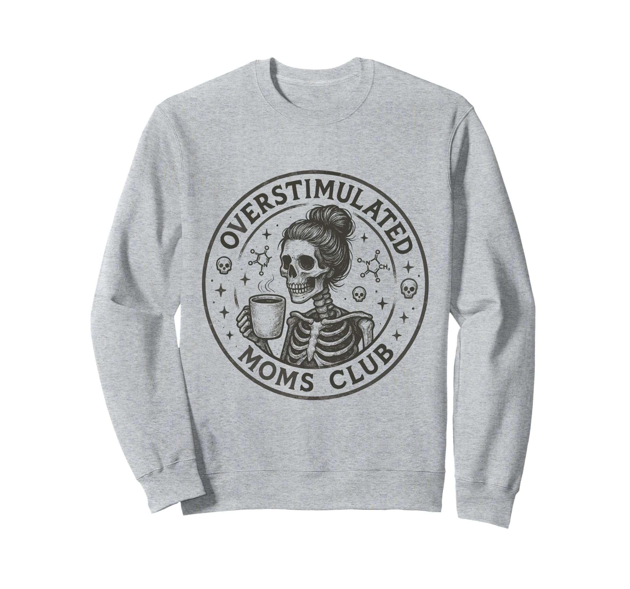 Moms Club Overstimulated Groovy Sweatshirt - Novelty Apparel Unisex - T-Shirt, Sweatshirt, Hoodie