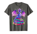 Fantasy Dragon Reading Books Bookworm T-Shirt - Unique Graphic Unisex - T-Shirt, Sweatshirt, Hoodie