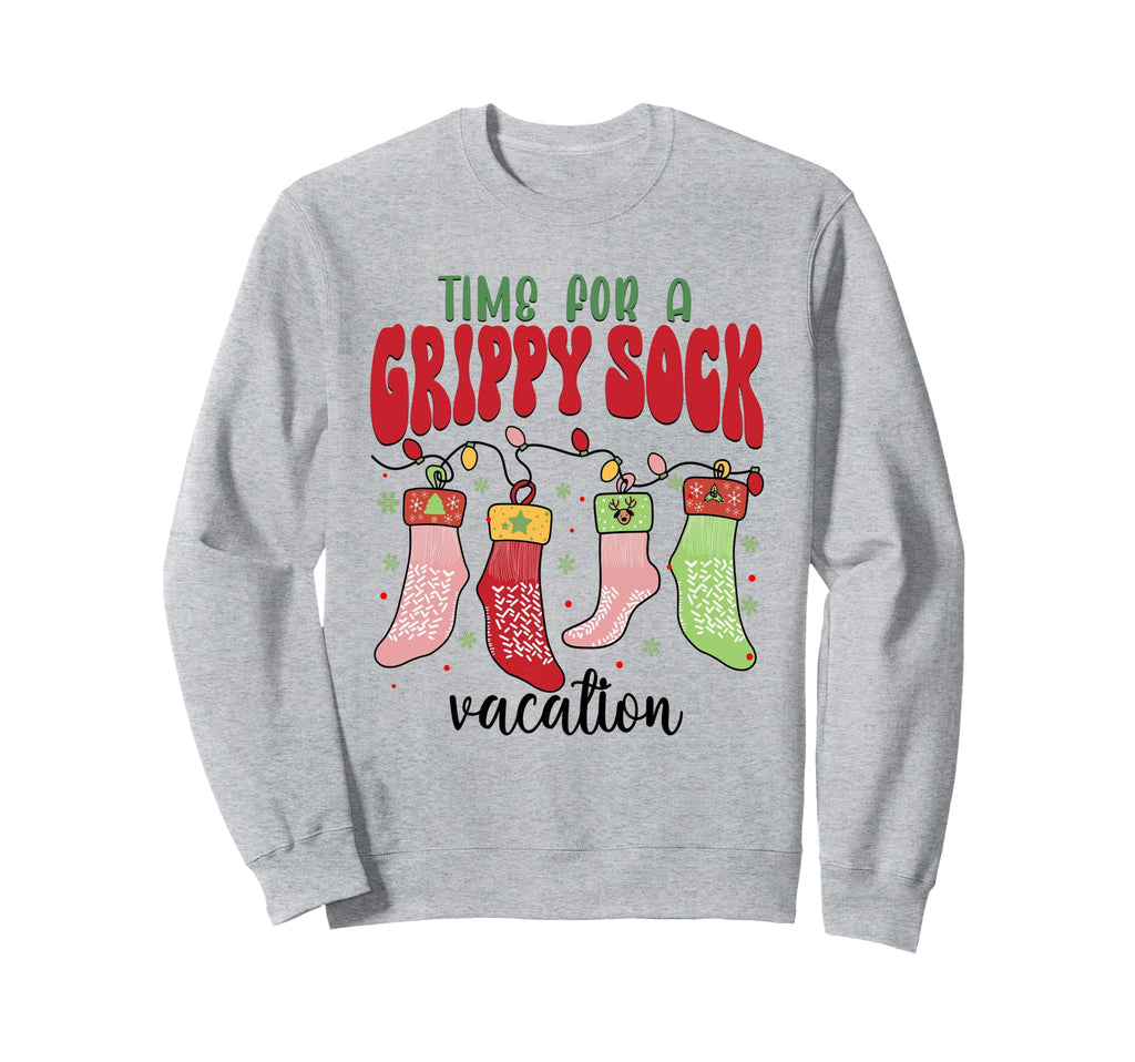 Grippy Sock Vacation Mental Sweatshirt - Streetwear Style for Adults - T-Shirt, Sweatshirt, Hoodie