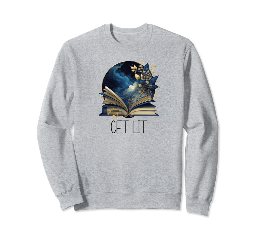 Lets Get Lit Book Get Lost Book Sweatshirt - Aesthetic Graphic for Adults - T-Shirt, Sweatshirt, Hoodie