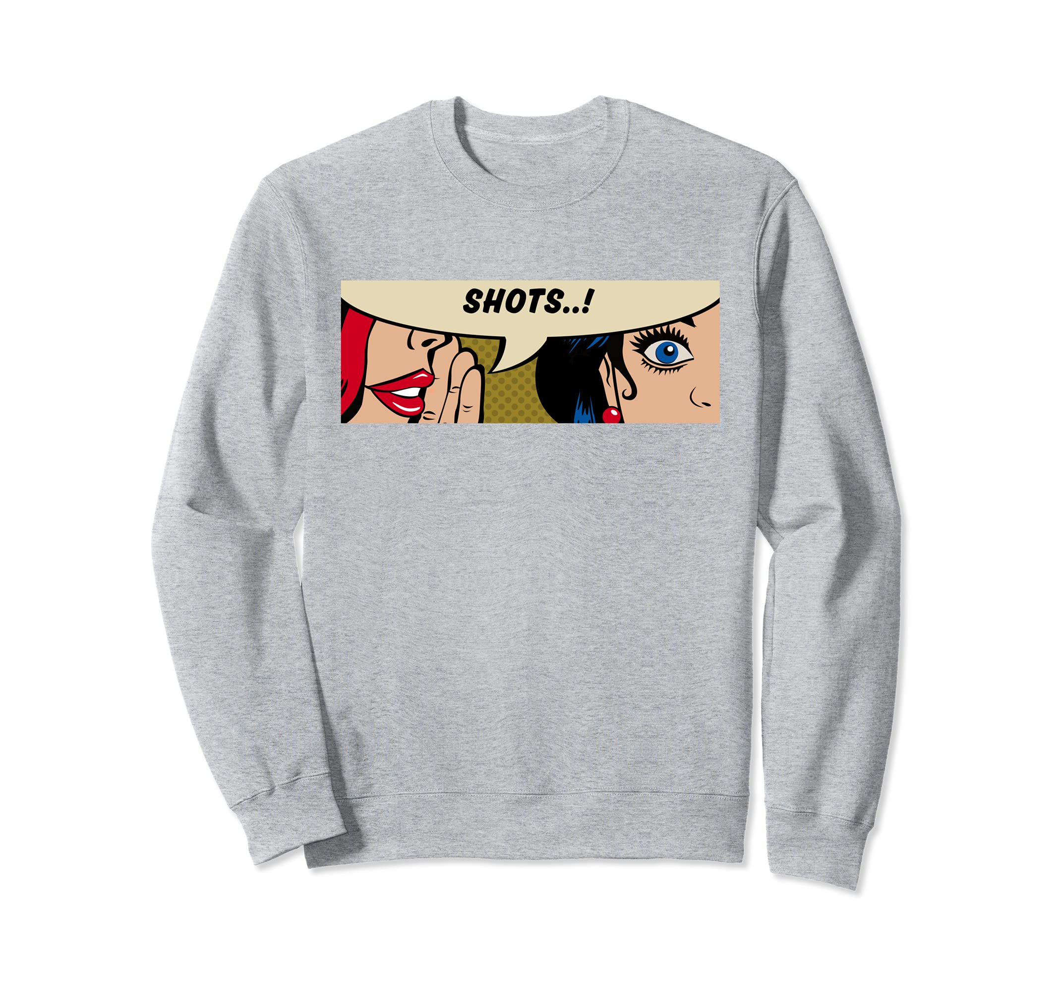 Whispering Shots Shot Party Club Sweatshirt - Minimalist Print Men Women - T-Shirt, Sweatshirt, Hoodie