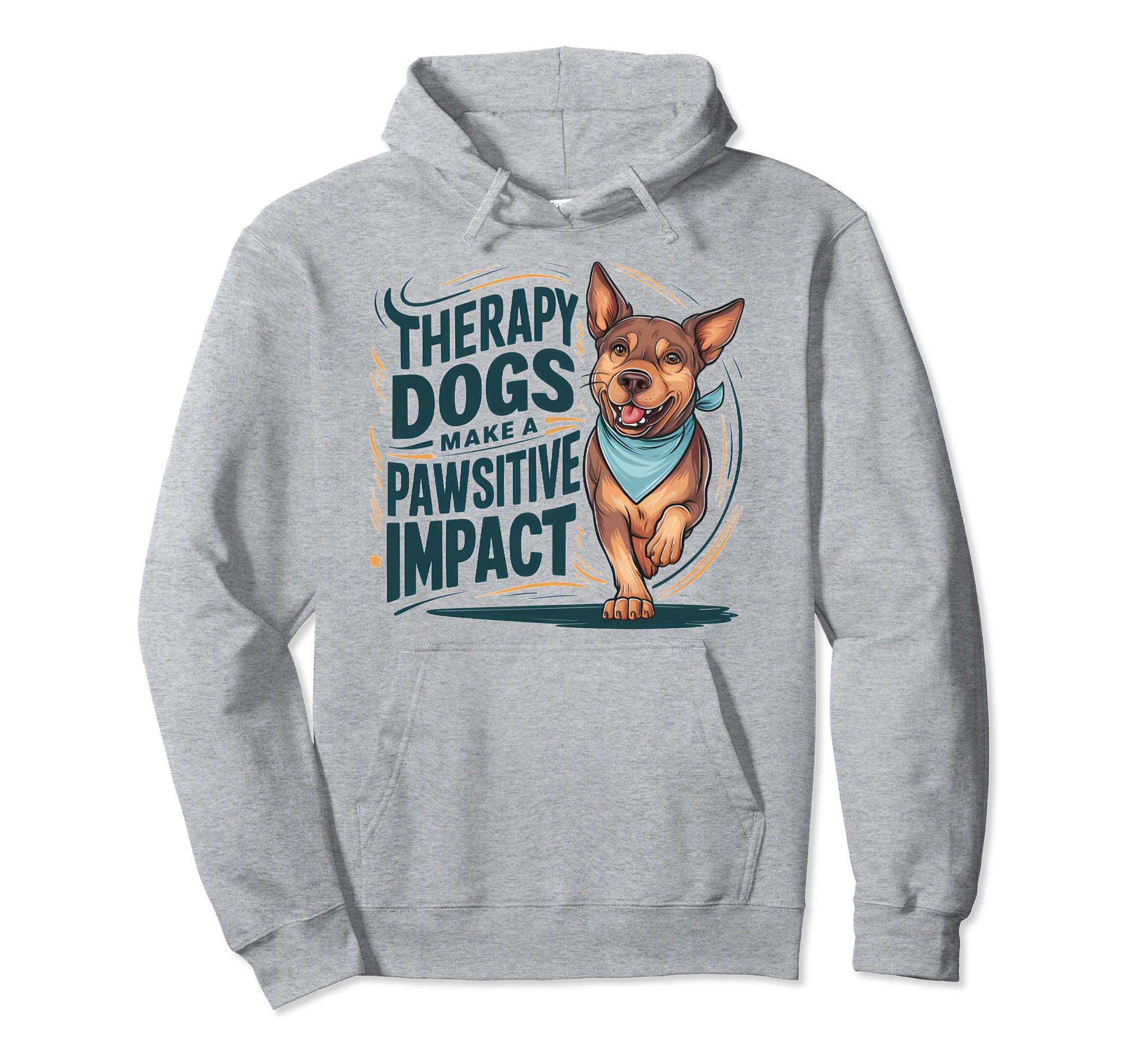 Therapy Dog Team Pawsitive Impact Hoodie - Unique Graphic Men Women - T-Shirt, Sweatshirt, Hoodie