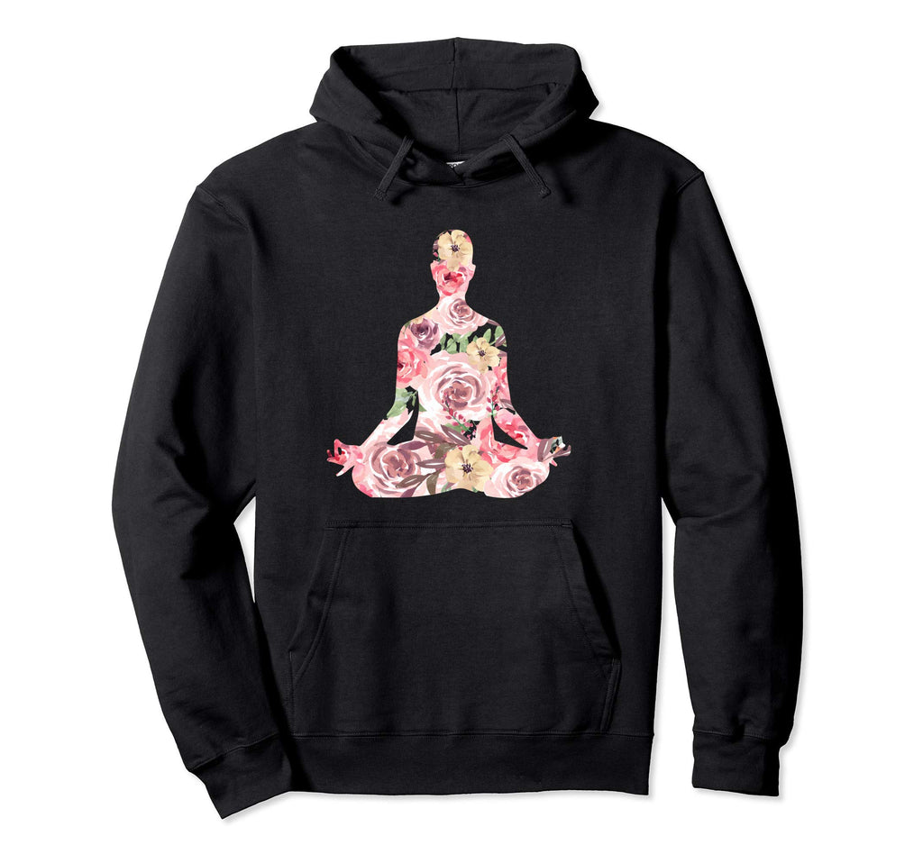 Yoga Made Flowers Meditation Peace Art Hoodie - Graphic Print Men Women - T-Shirt, Sweatshirt, Hoodie