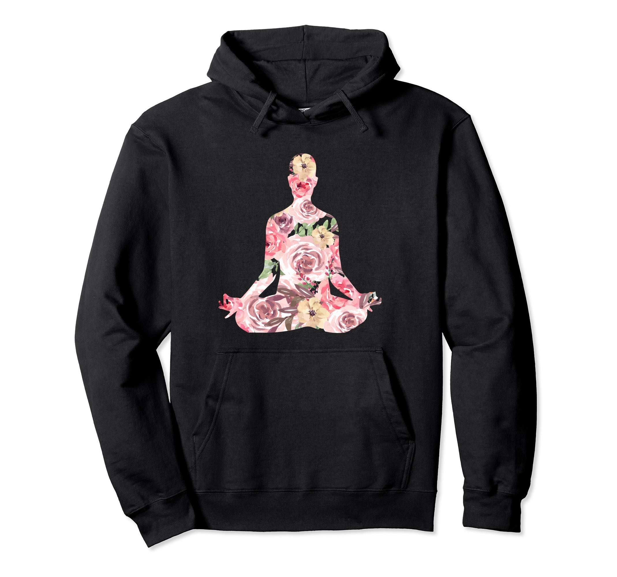 Yoga Made Flowers Meditation Peace Art Hoodie - Graphic Print Men Women - T-Shirt, Sweatshirt, Hoodie