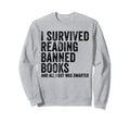 I Survived Reading Banned Books Sweatshirt - Custom Art Print for Adults - T-Shirt, Sweatshirt, Hoodie