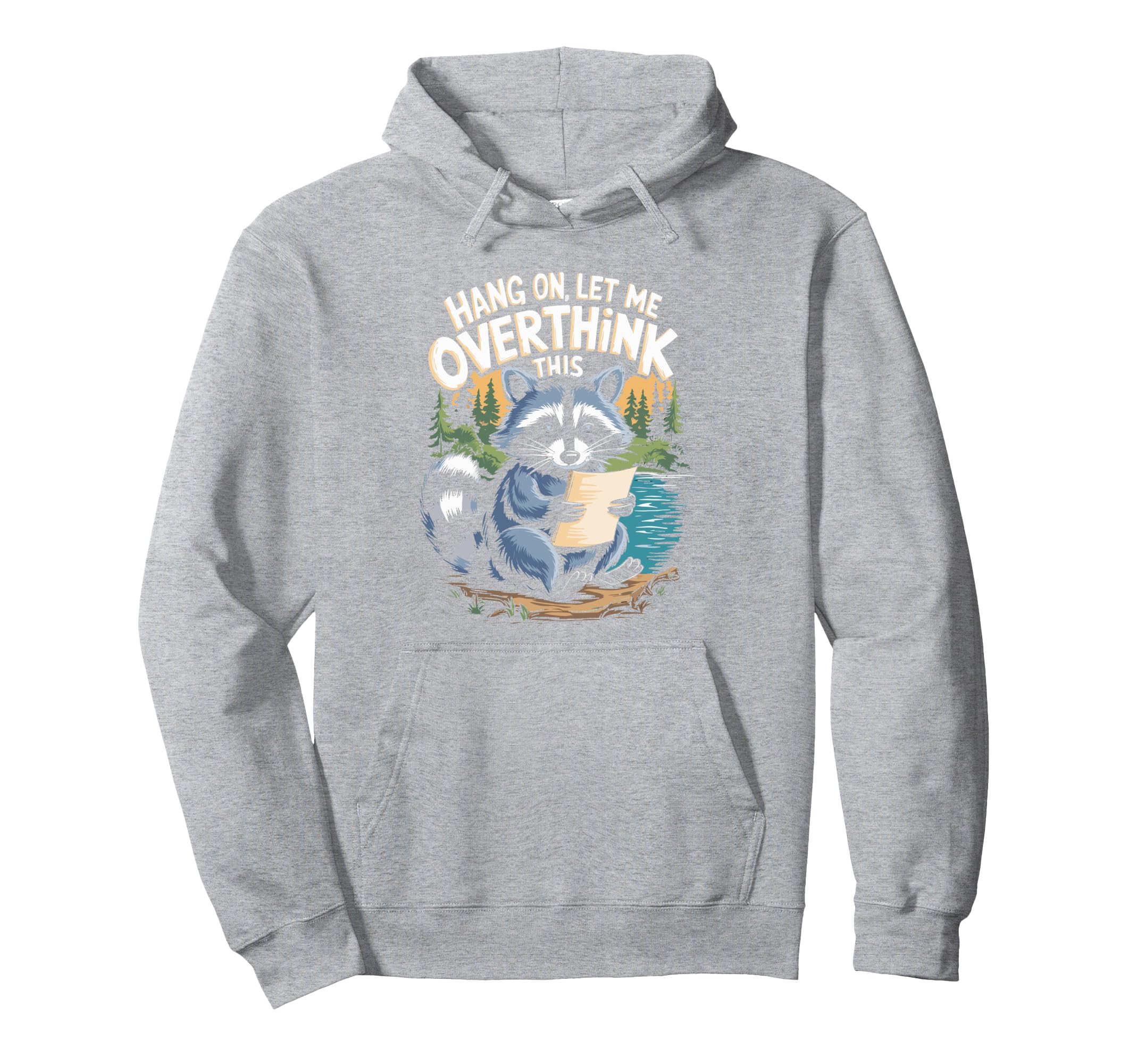 Funny Raccoon Overthinking Coffee Meme Hoodie - Casual Everyday Wear Unisex - T-Shirt, Sweatshirt, Hoodie