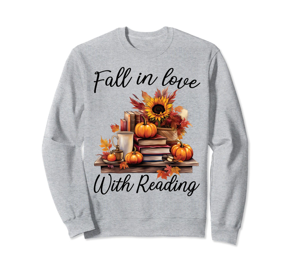 Fall Love Reading Book Autumn Sweatshirt - Casual Everyday Wear Men Women - T-Shirt, Sweatshirt, Hoodie