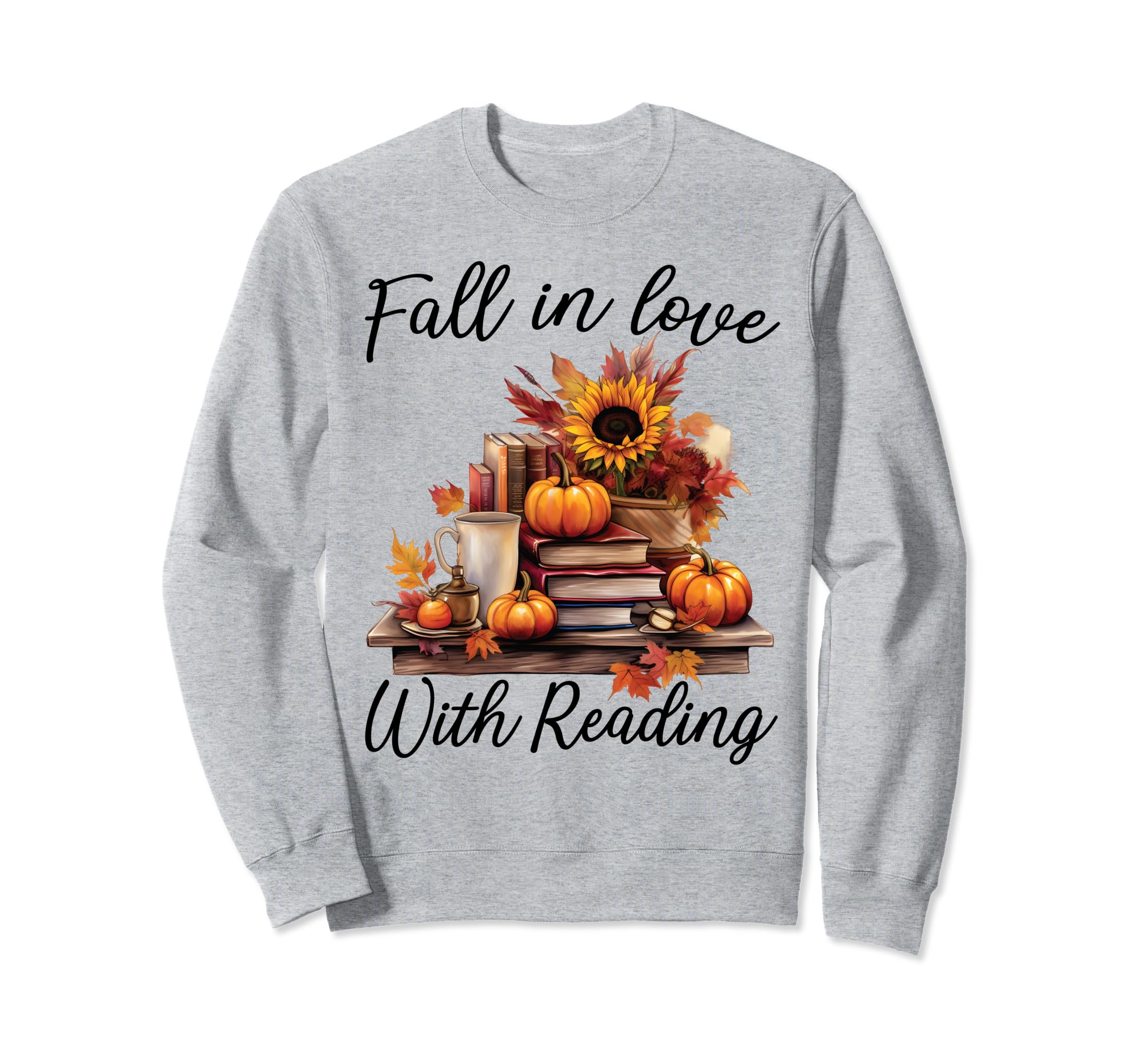 Fall Love Reading Book Autumn Sweatshirt - Casual Everyday Wear Men Women - T-Shirt, Sweatshirt, Hoodie