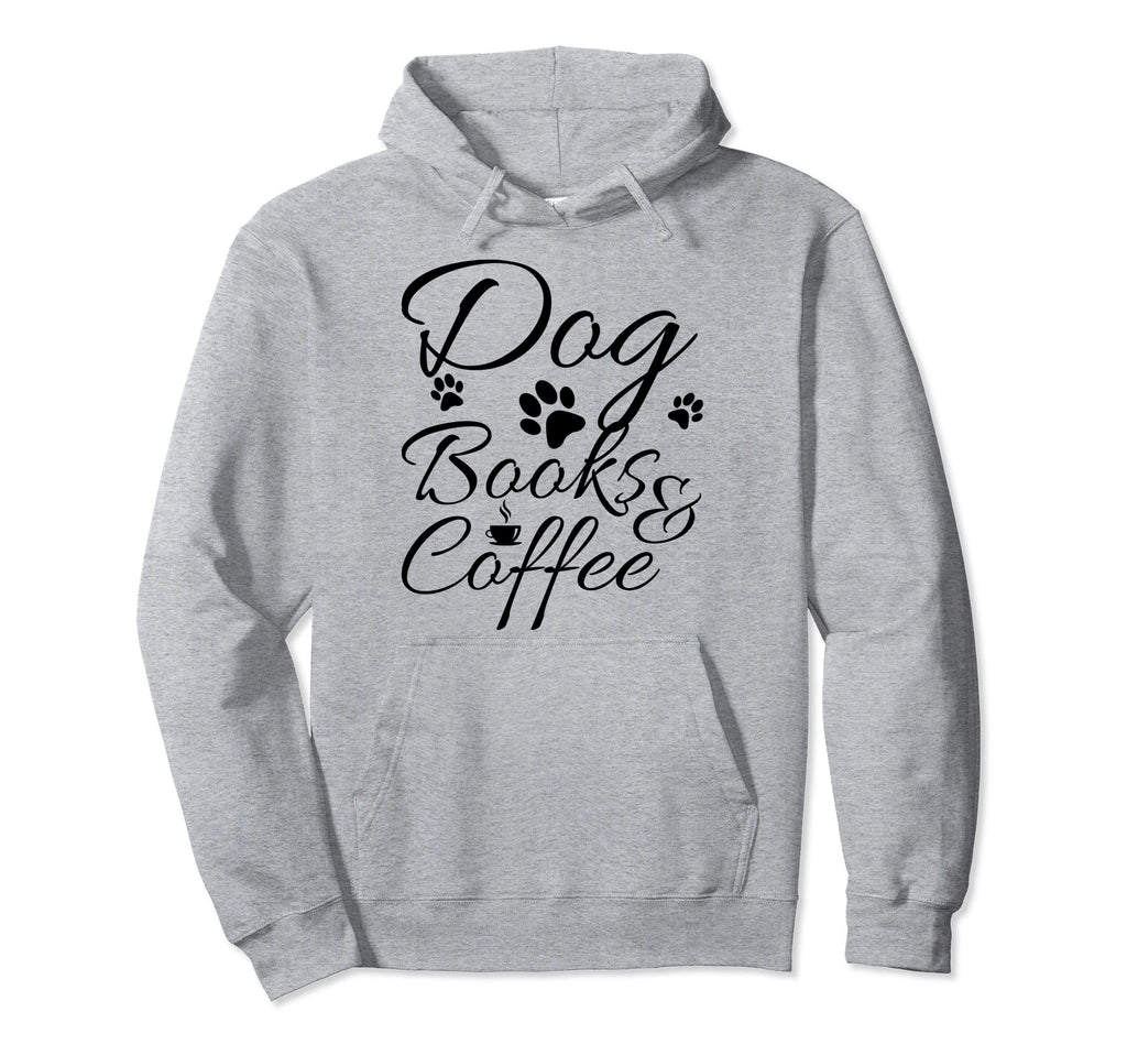 Books Dog Coffee German Text Funny Hoodie - Aesthetic Graphic Men Women - T-Shirt, Sweatshirt, Hoodie