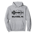 Milford Pa Pennsylvania Hoodie - Minimalist Print for Adults - T-Shirt, Sweatshirt, Hoodie