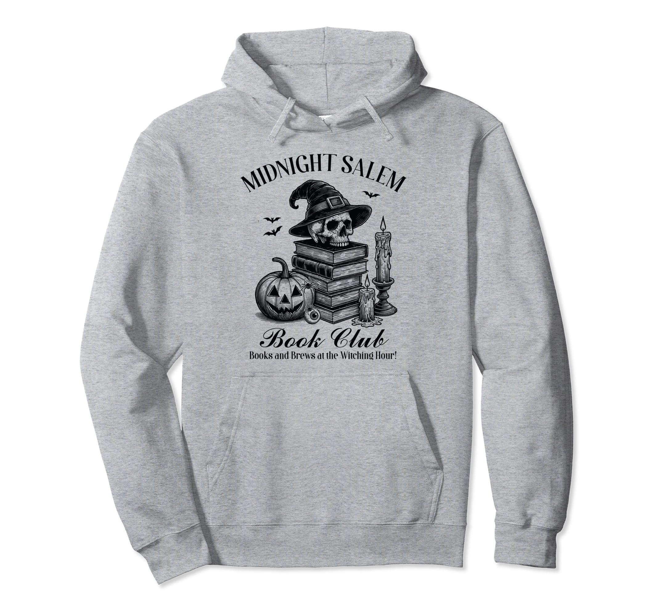 Midnight Salem Book Club Books Brews Hoodie - Custom Art Print Men Women - T-Shirt, Sweatshirt, Hoodie