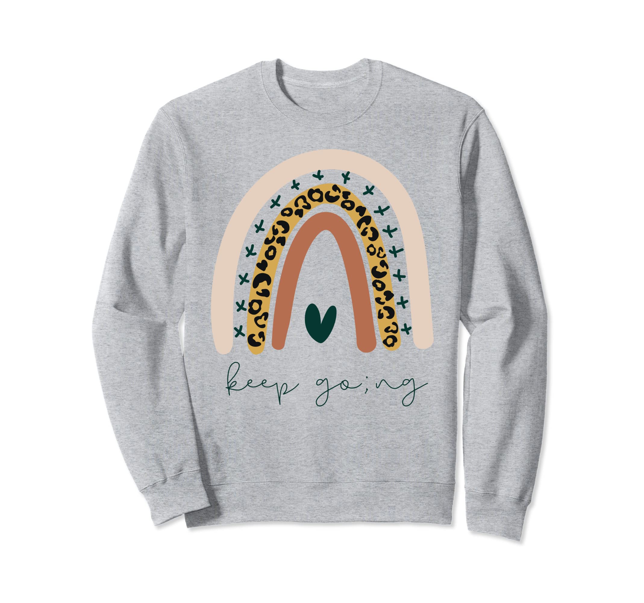 Rainbow Mental Health Semicolon Keep Sweatshirt - Trendy Graphic Unisex - T-Shirt, Sweatshirt, Hoodie