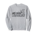 Anti Social Butterfly Black Sweatshirt - Unique Graphic for Adults - T-Shirt, Sweatshirt, Hoodie
