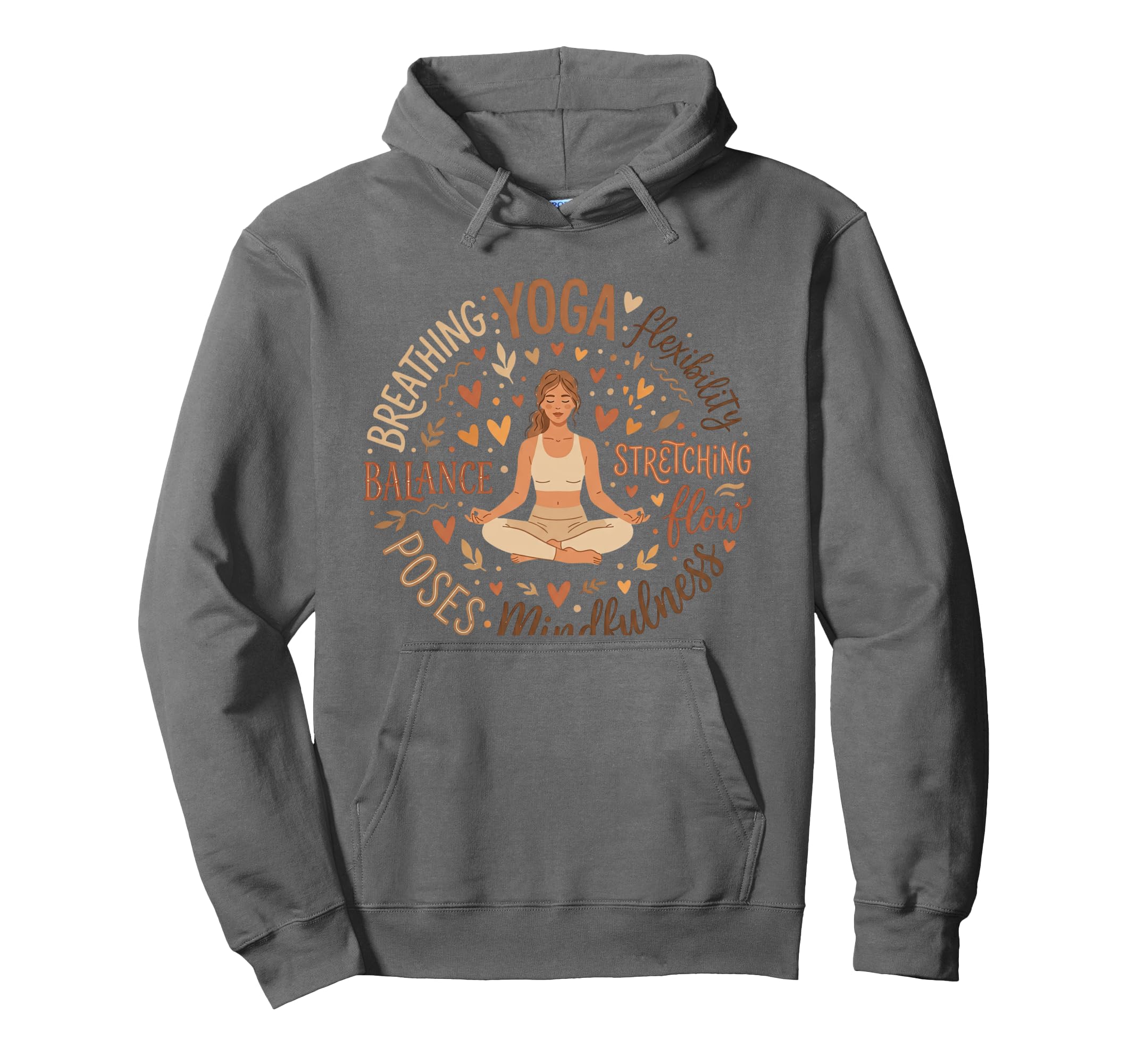 Meditation Affirmation Typography Word Hoodie - Unique Graphic Men Women - T-Shirt, Sweatshirt, Hoodie
