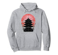 Japanese Pagoda Lantern Meditation Hoodie - Custom Art Print for Adults - T-Shirt, Sweatshirt, Hoodie