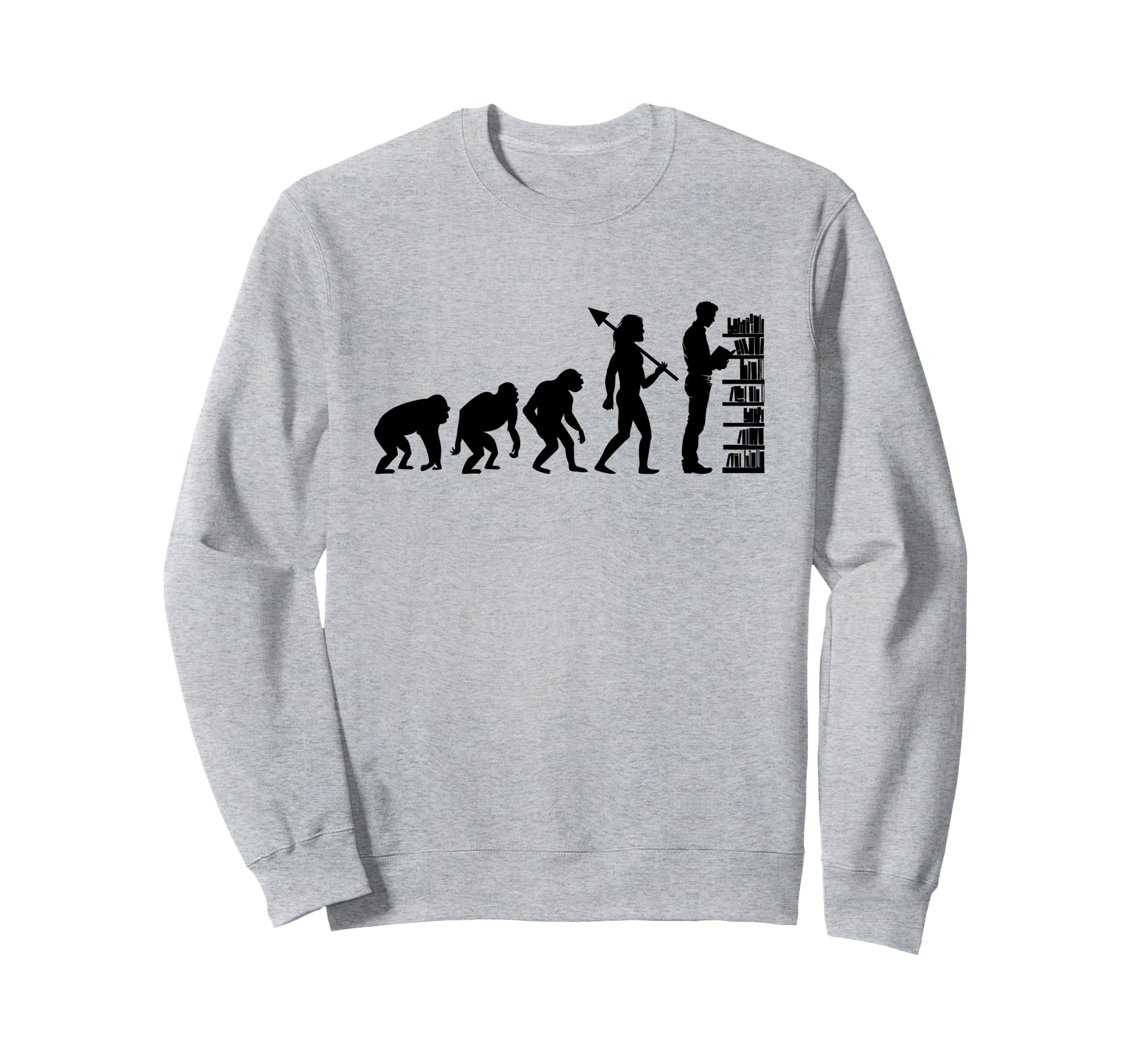 Evolution Librarian Library Sweatshirt - Fun Novelty Design for Adults - T-Shirt, Sweatshirt, Hoodie