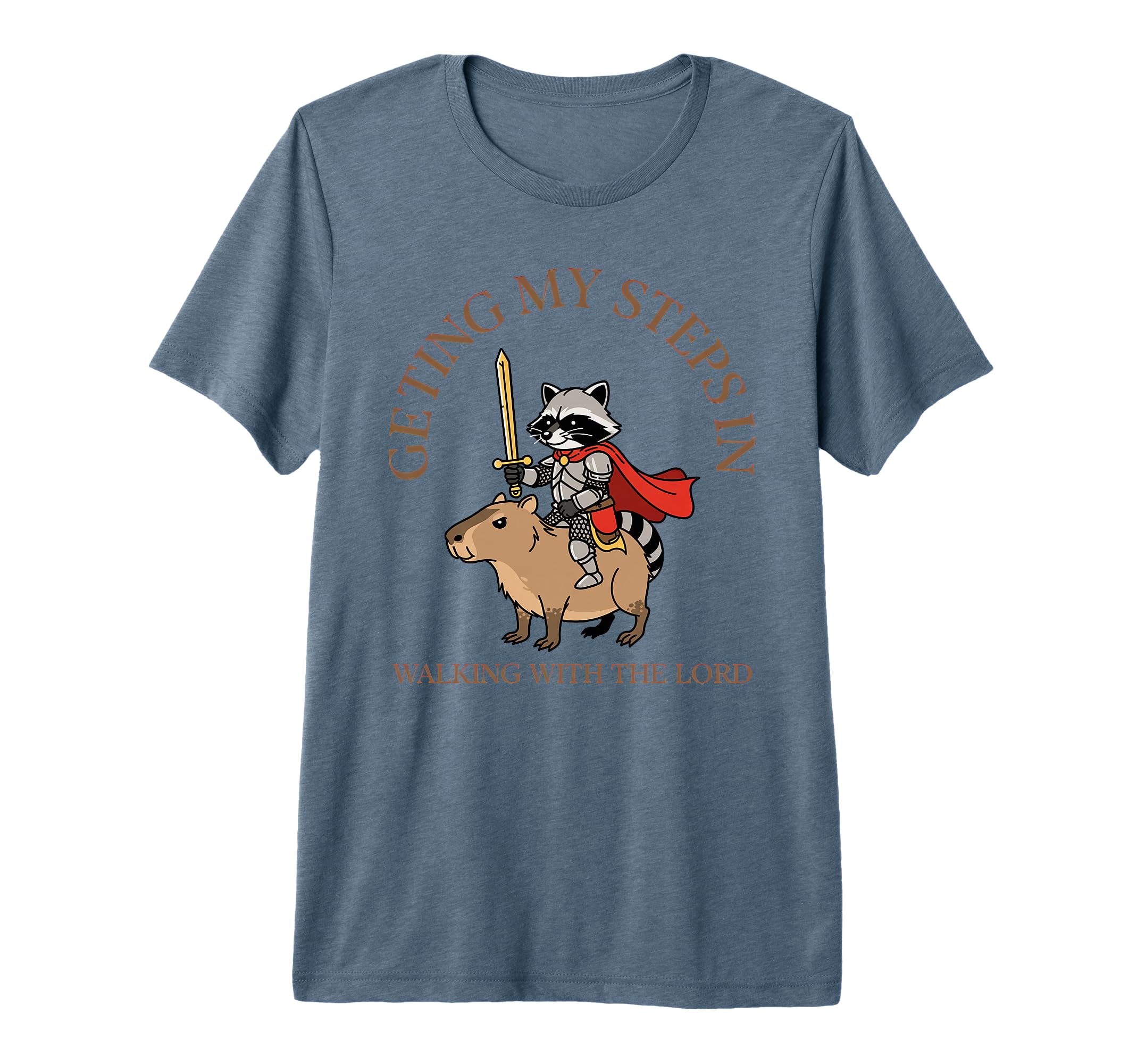 Getting My Steps Walking Lord Raccoon T-Shirt - Unique Graphic for Adults - T-Shirt, Sweatshirt, Hoodie