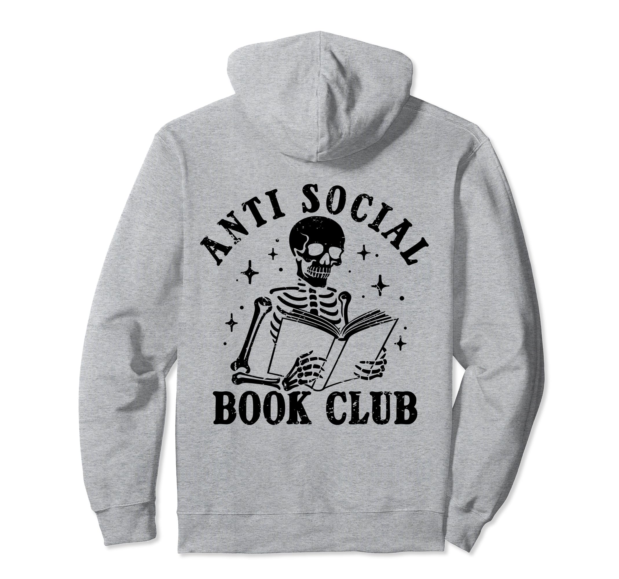 Anti Social Book Club Books Reading Hoodie - Custom Art Print Men Women - T-Shirt, Sweatshirt, Hoodie