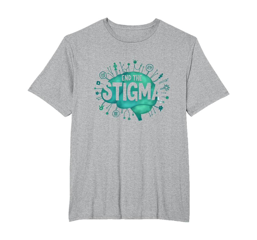End Stigma Mental Health Awareness T-Shirt - Graphic Print for Adults - T-Shirt, Sweatshirt, Hoodie