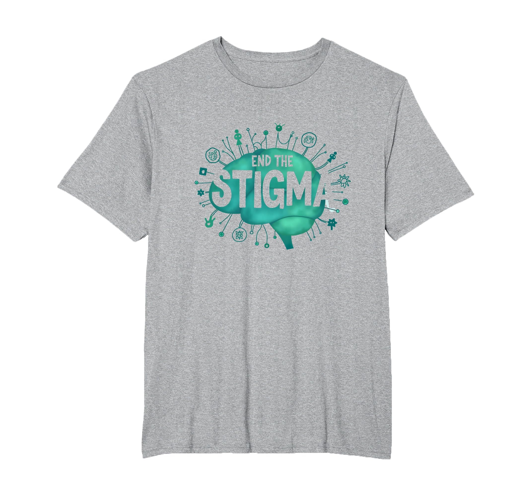 End Stigma Mental Health Awareness T-Shirt - Graphic Print for Adults - T-Shirt, Sweatshirt, Hoodie