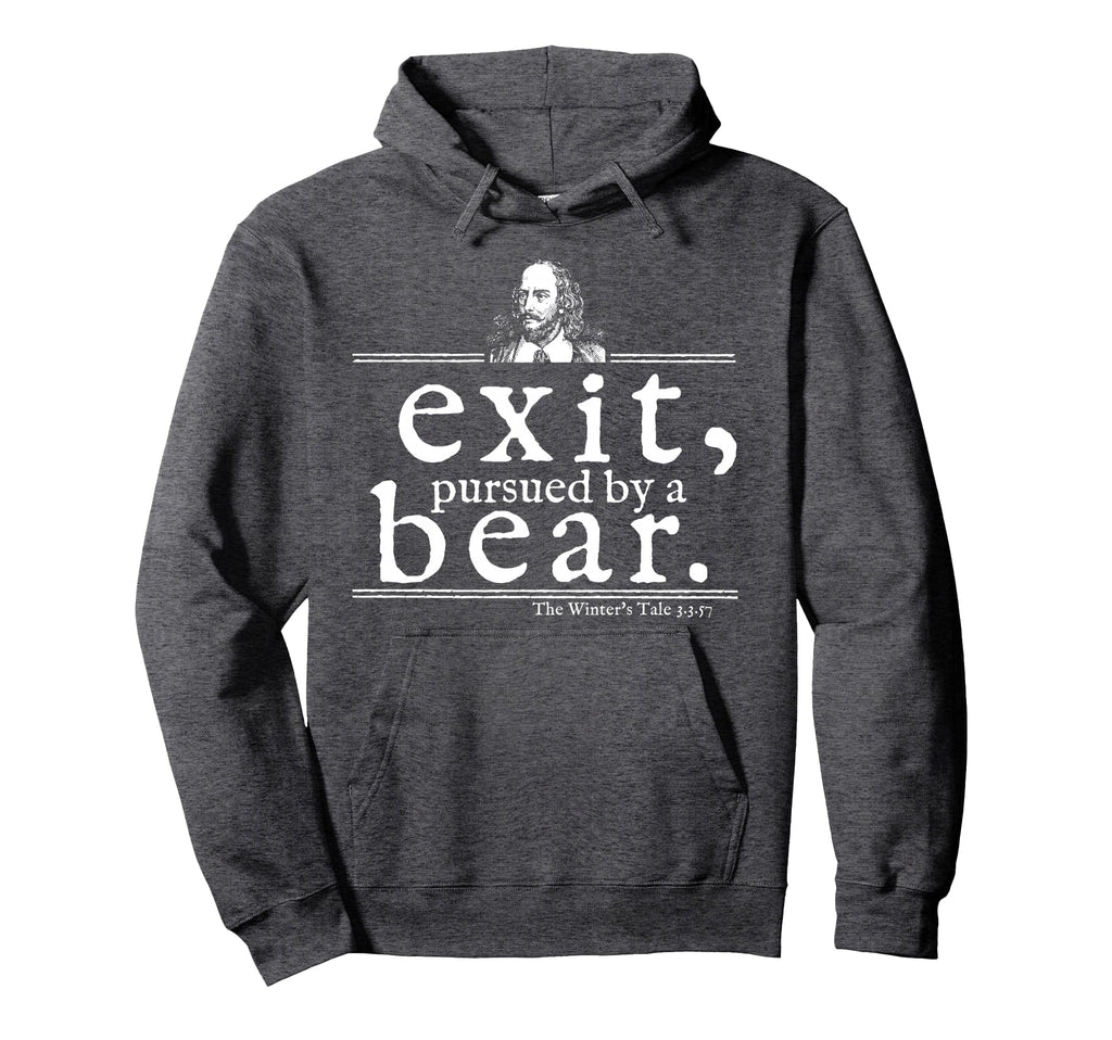 Exit Pursued Bear Shakespeare Stage Hoodie - Streetwear Style Unisex - T-Shirt, Sweatshirt, Hoodie