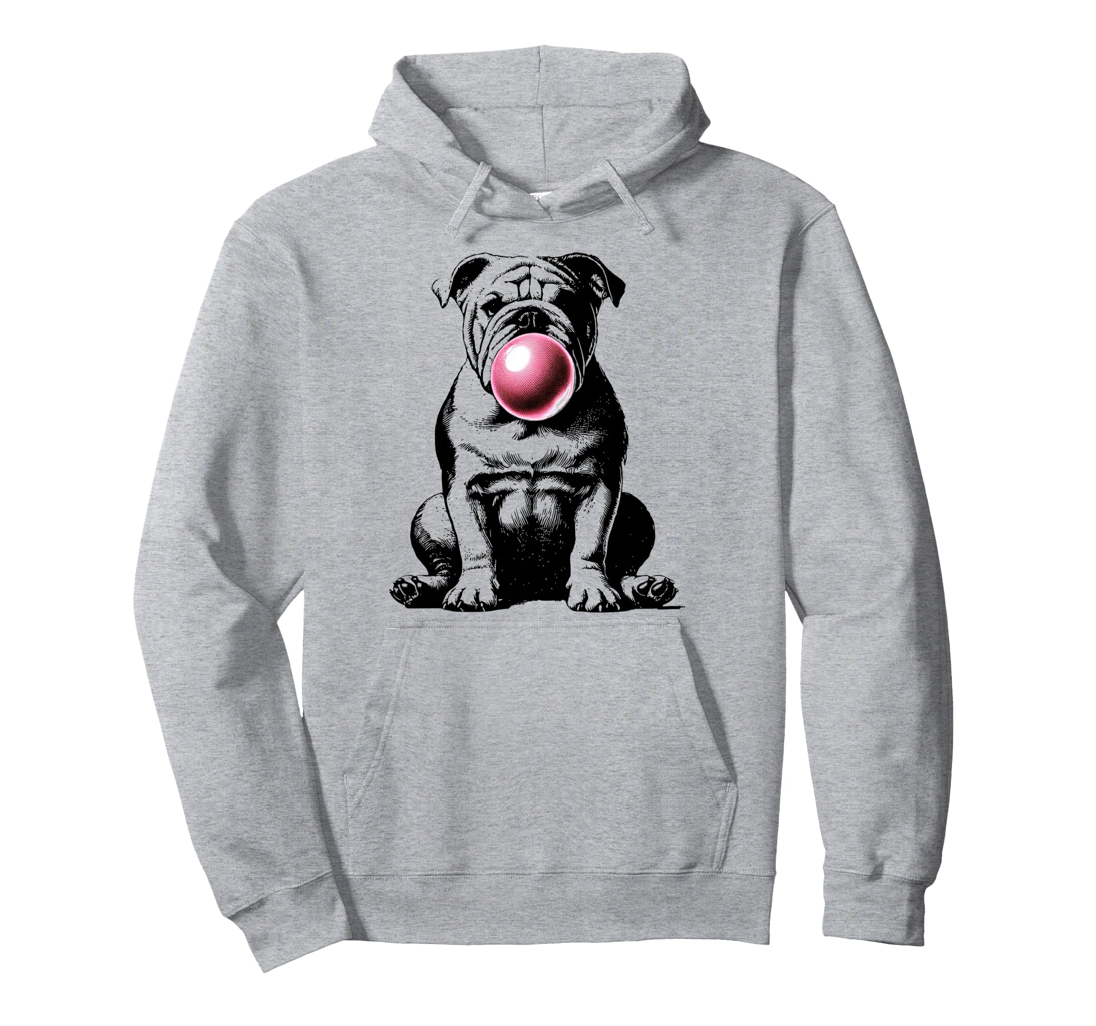 English Bulldog Bubble Gum Funny Dog Mom Hoodie - Streetwear Style Unisex - T-Shirt, Sweatshirt, Hoodie
