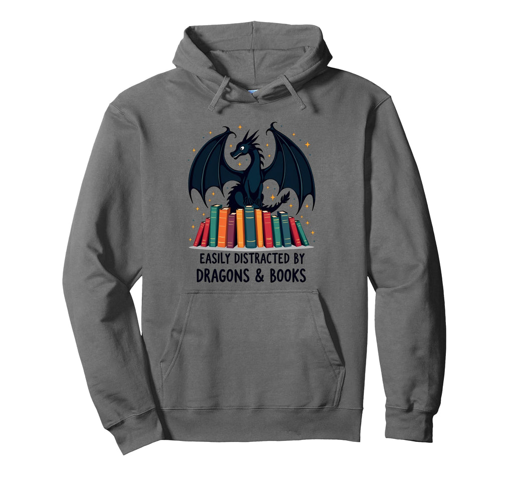 Reading Lover Easily Distracted Hoodie - Casual Everyday Wear for Adults - T-Shirt, Sweatshirt, Hoodie