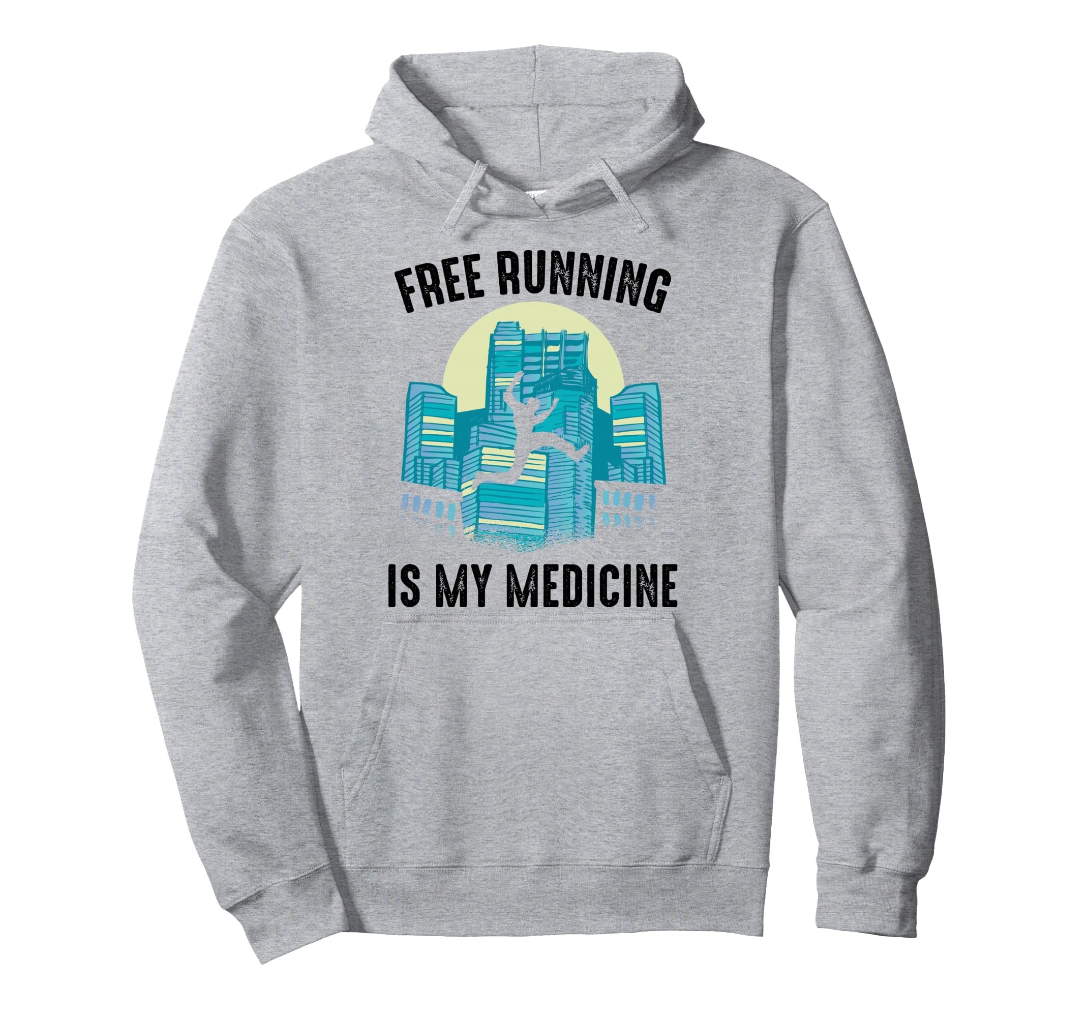 Therapy Free Running Is My Medicine Hobby Hoodie - Unique Graphic Unisex - T-Shirt, Sweatshirt, Hoodie