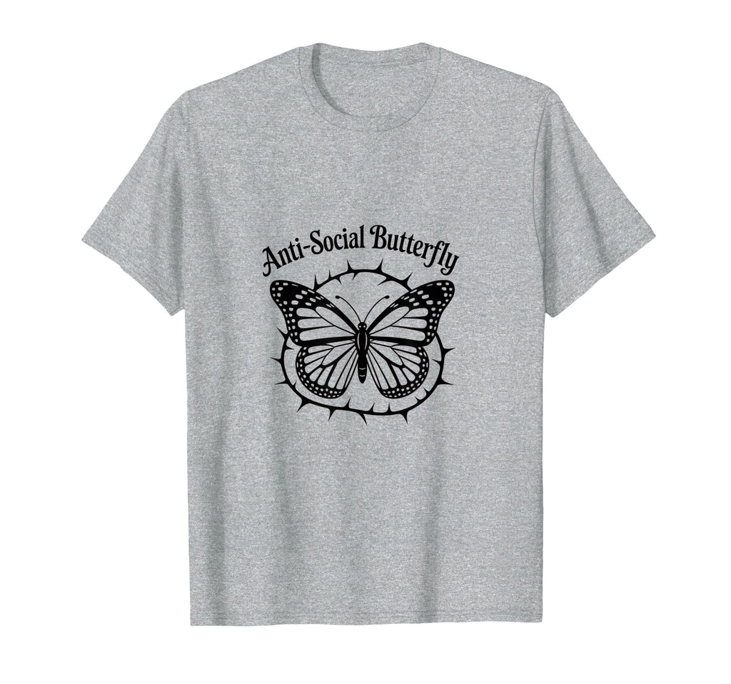 Antisocial Butterfly Aesthetic Gothic T-Shirt - Streetwear Style Unisex - T-Shirt, Sweatshirt, Hoodie