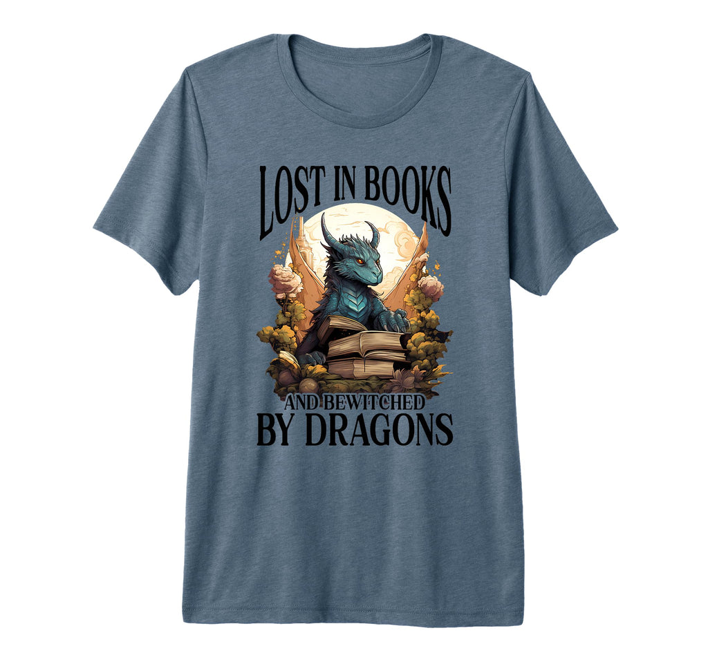 Mythology Fantasy Book Lover Dragon Tri T-Shirt - Unique Graphic Unisex - T-Shirt, Sweatshirt, Hoodie