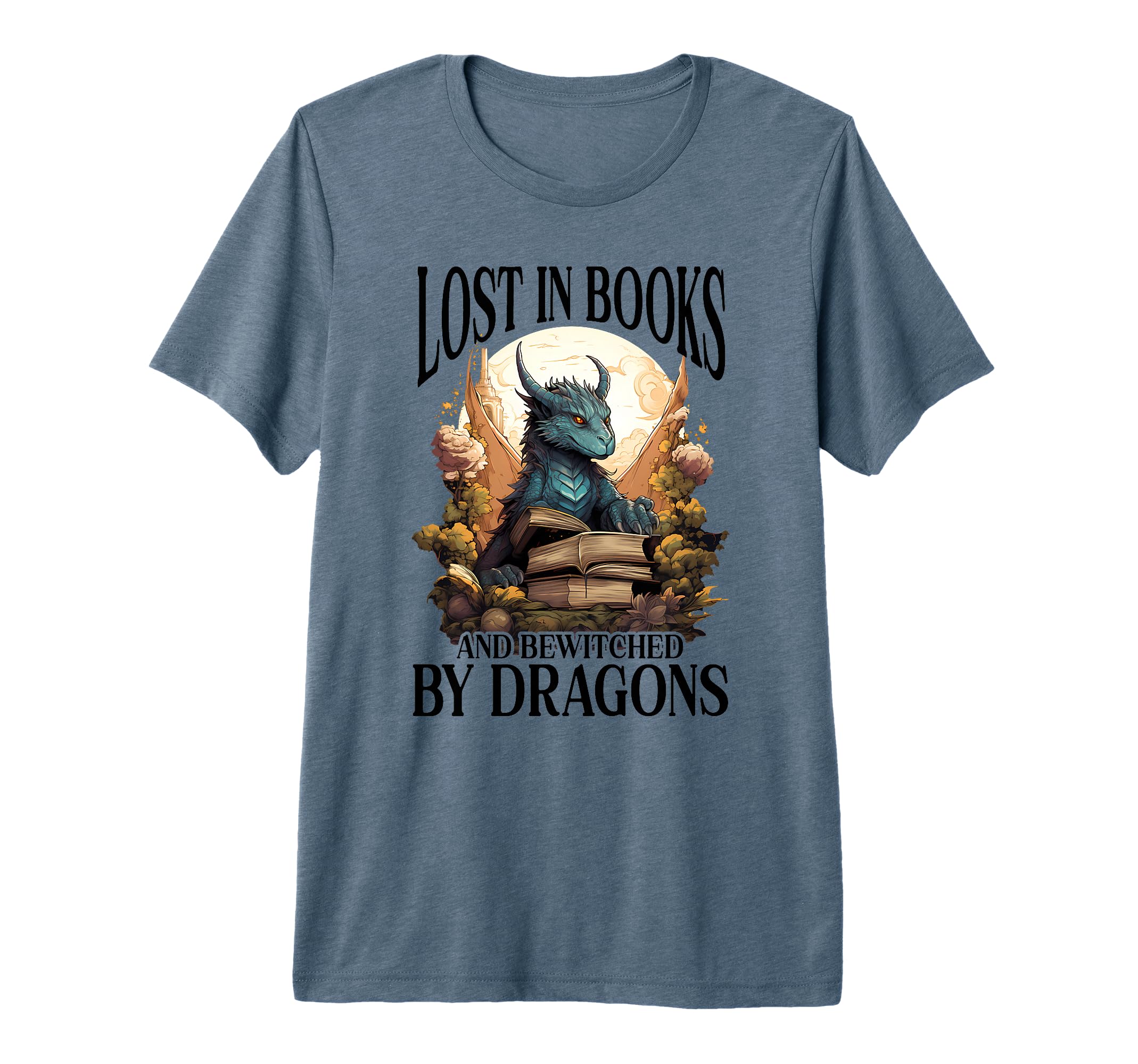 Mythology Fantasy Book Lover Dragon Tri T-Shirt - Unique Graphic Unisex - T-Shirt, Sweatshirt, Hoodie