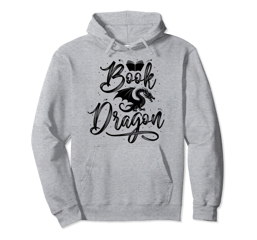 Funny Bookworm Reading Book Dragon 1 Hoodie - Trendy Graphic Men Women - T-Shirt, Sweatshirt, Hoodie