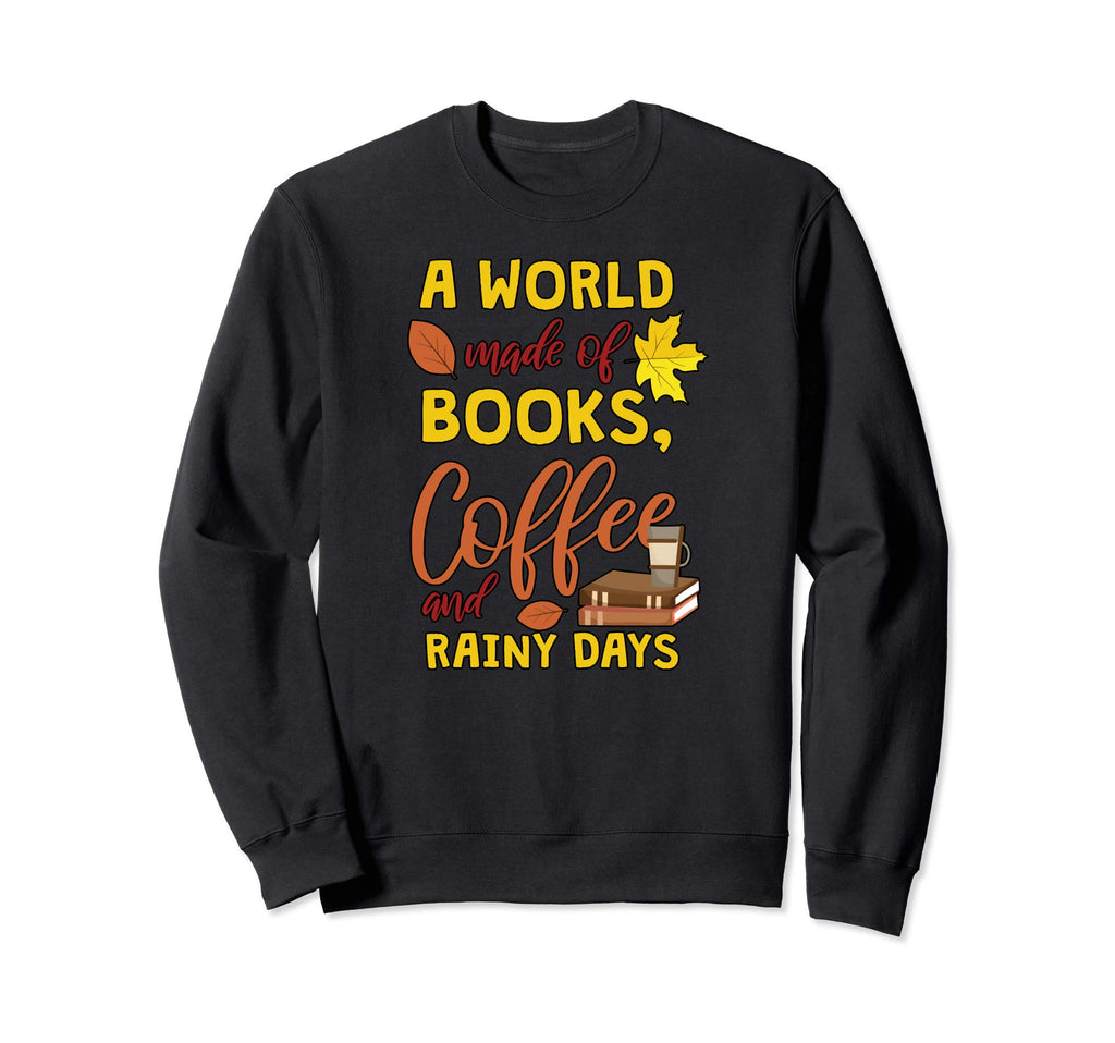 Autumn Rain Books Coffee Leaves Sweatshirt - Streetwear Style Unisex - T-Shirt, Sweatshirt, Hoodie