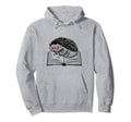 Hedgehog Book Nerd Funny Readers Gift Hoodie - Custom Art Print Men Women - T-Shirt, Sweatshirt, Hoodie