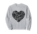 Heart Library Books Book Reading Sweatshirt - Aesthetic Graphic for Adults - T-Shirt, Sweatshirt, Hoodie
