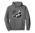 Bear Books Reading Wildlife Nerd Hoodie - Minimalist Print for Adults - T-Shirt, Sweatshirt, Hoodie