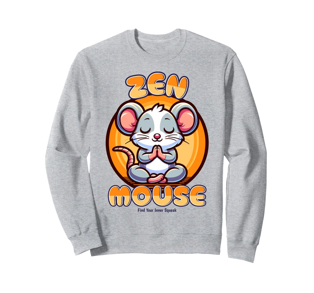 Relaxation Inner Squeak Zen Mouse Sweatshirt - Minimalist Print Unisex - T-Shirt, Sweatshirt, Hoodie