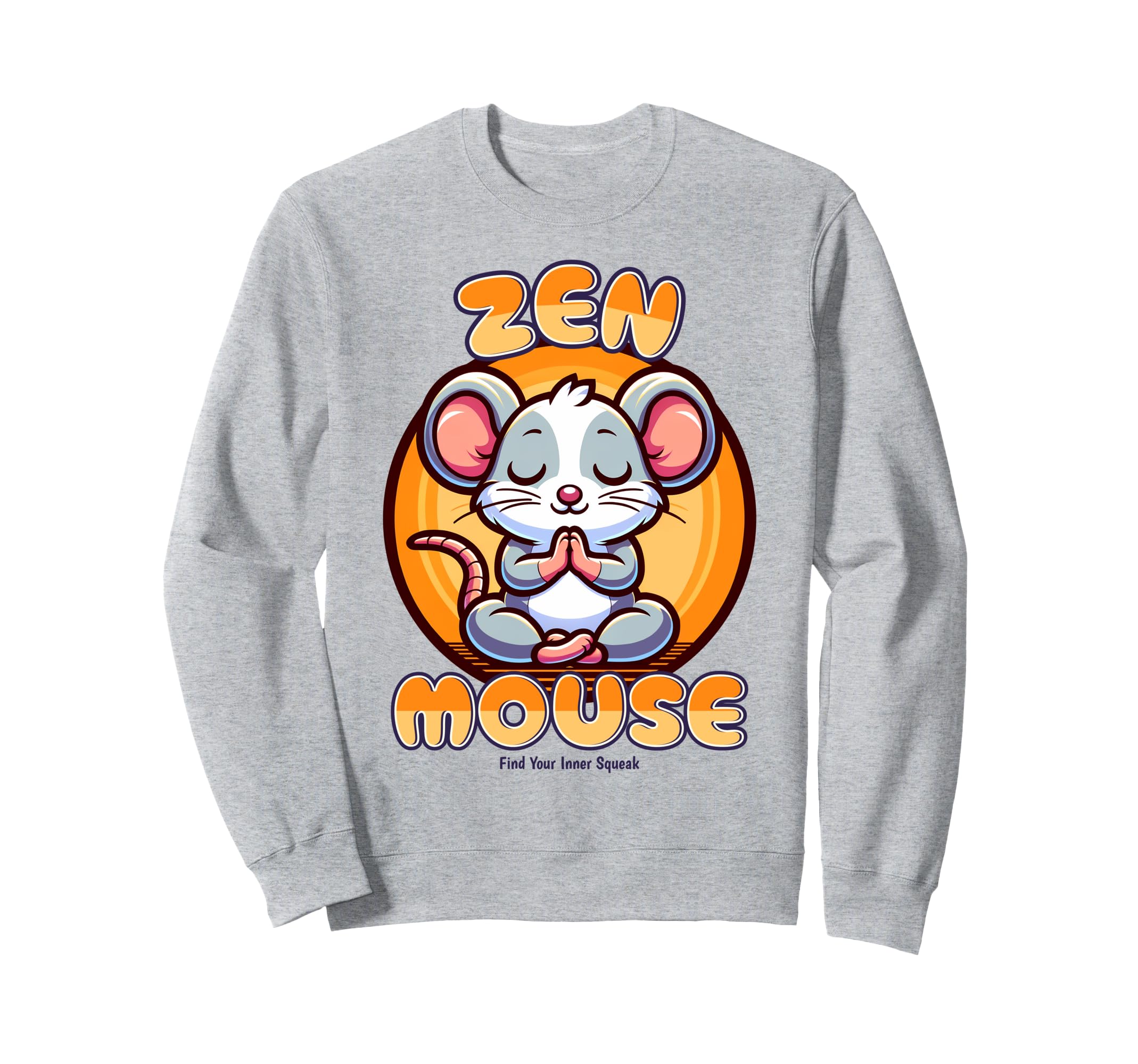 Relaxation Inner Squeak Zen Mouse Sweatshirt - Minimalist Print Unisex - T-Shirt, Sweatshirt, Hoodie