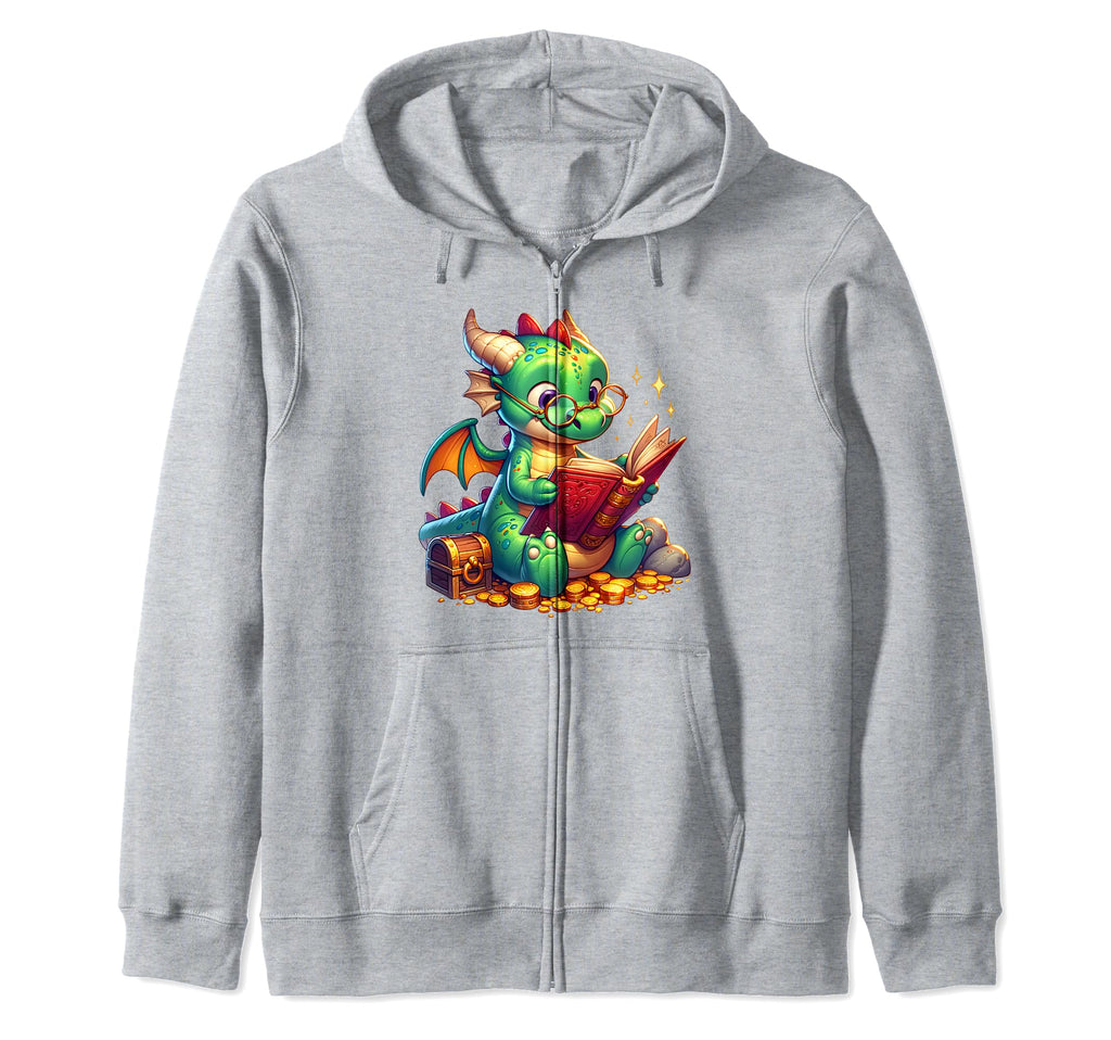 Book Loving Dragon Gifts And Sweatshirt - Graphic Print for Adults - T-Shirt, Sweatshirt, Hoodie
