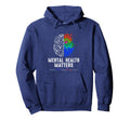 End Stigma Mental Health Matters Tie Hoodie - Minimalist Print Men Women - T-Shirt, Sweatshirt, Hoodie