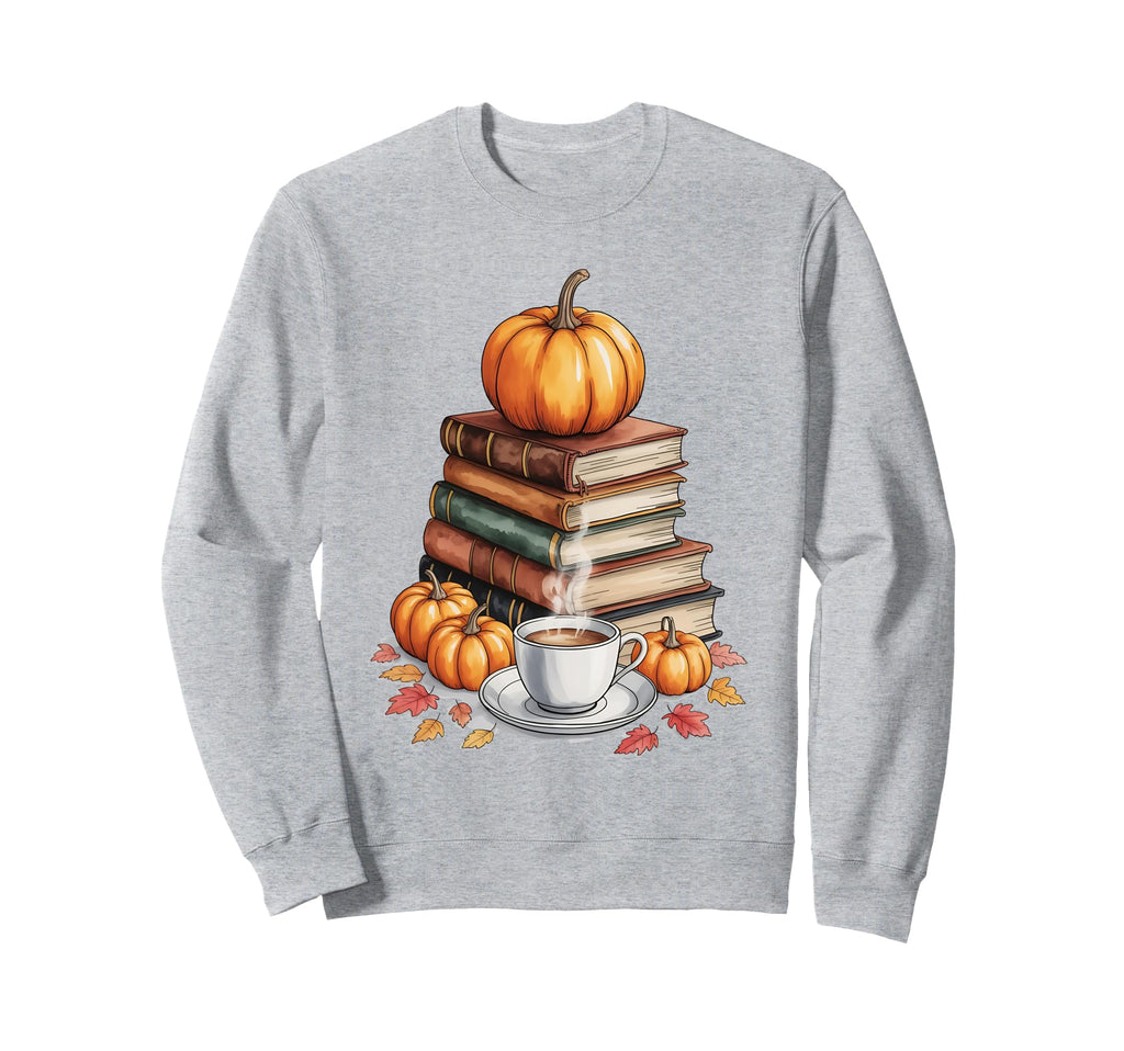 Books Coffee Fall Leaves And Sweatshirt - Custom Art Print Men Women - T-Shirt, Sweatshirt, Hoodie