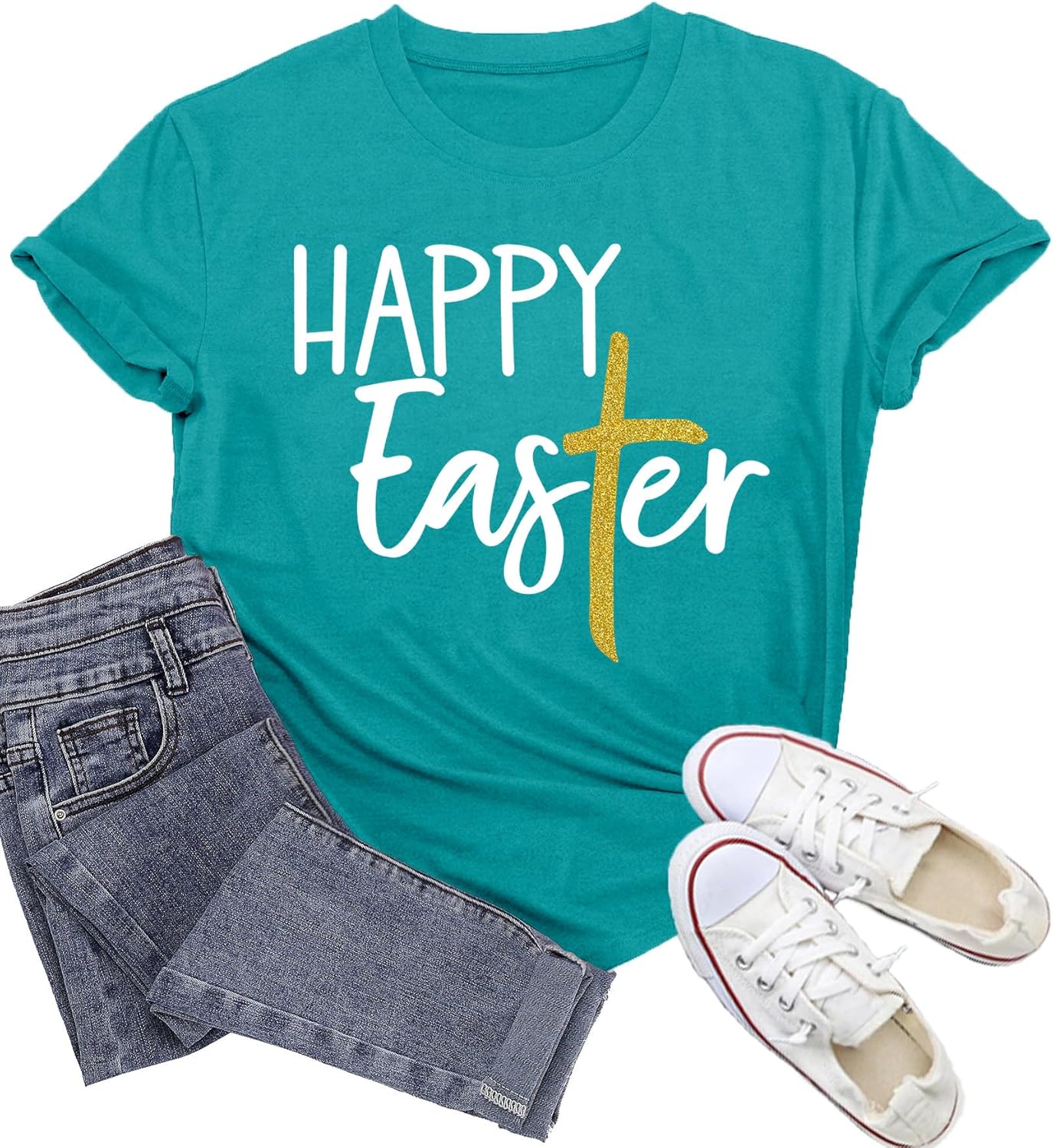 Easter Shirts for Womens Silly Rabbit Easter is for Jesus T-Shirt Cute Rabbit Print Tee Tops - T-Shirt, Sweatshirt, Hoodie