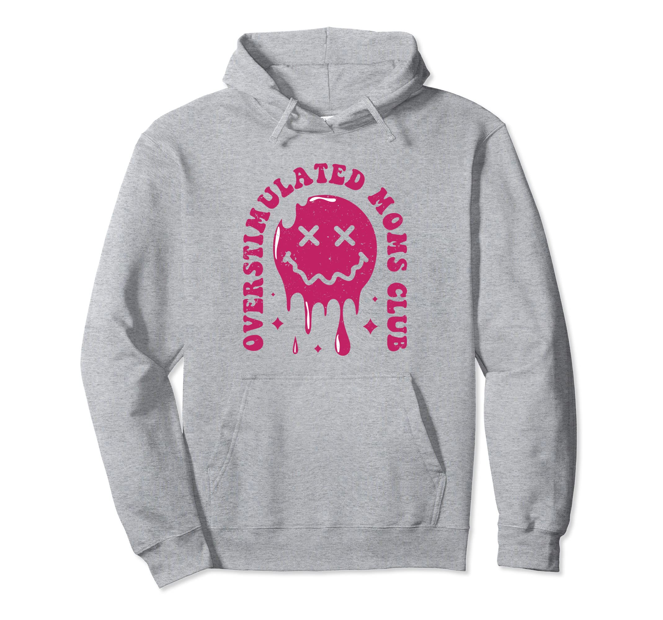 Groovy Overstimulated Moms Club Hoodie - Novelty Apparel Unisex - T-Shirt, Sweatshirt, Hoodie