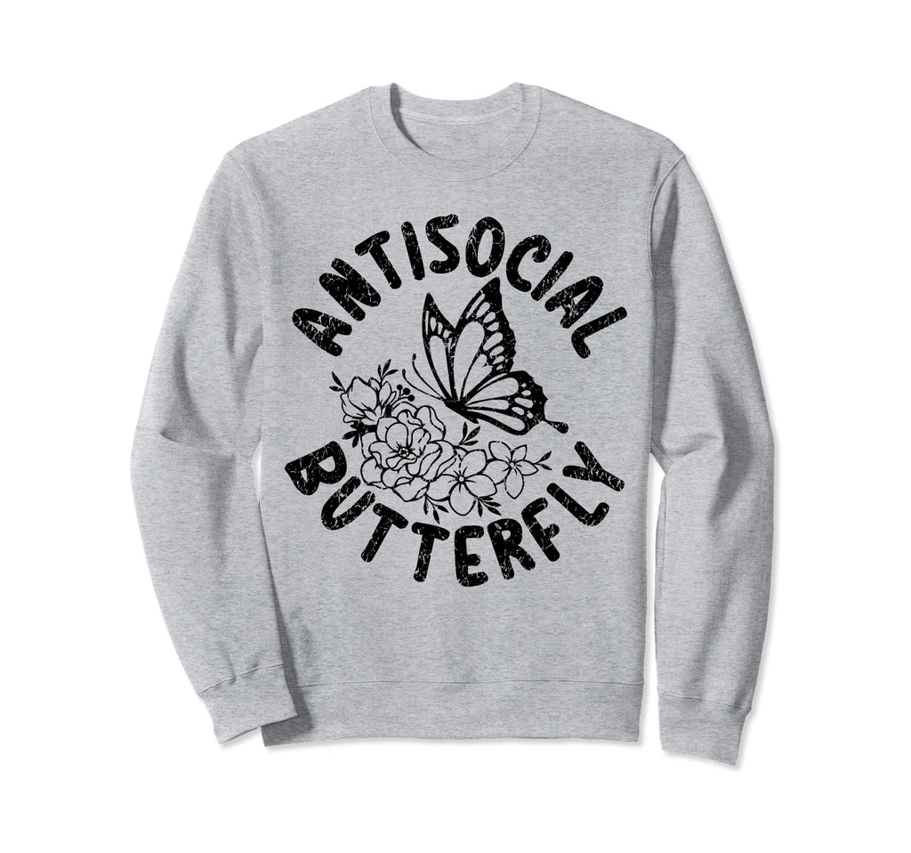 Insect Antisocial Butterfly Sweatshirt - Custom Art Print Men Women - T-Shirt, Sweatshirt, Hoodie