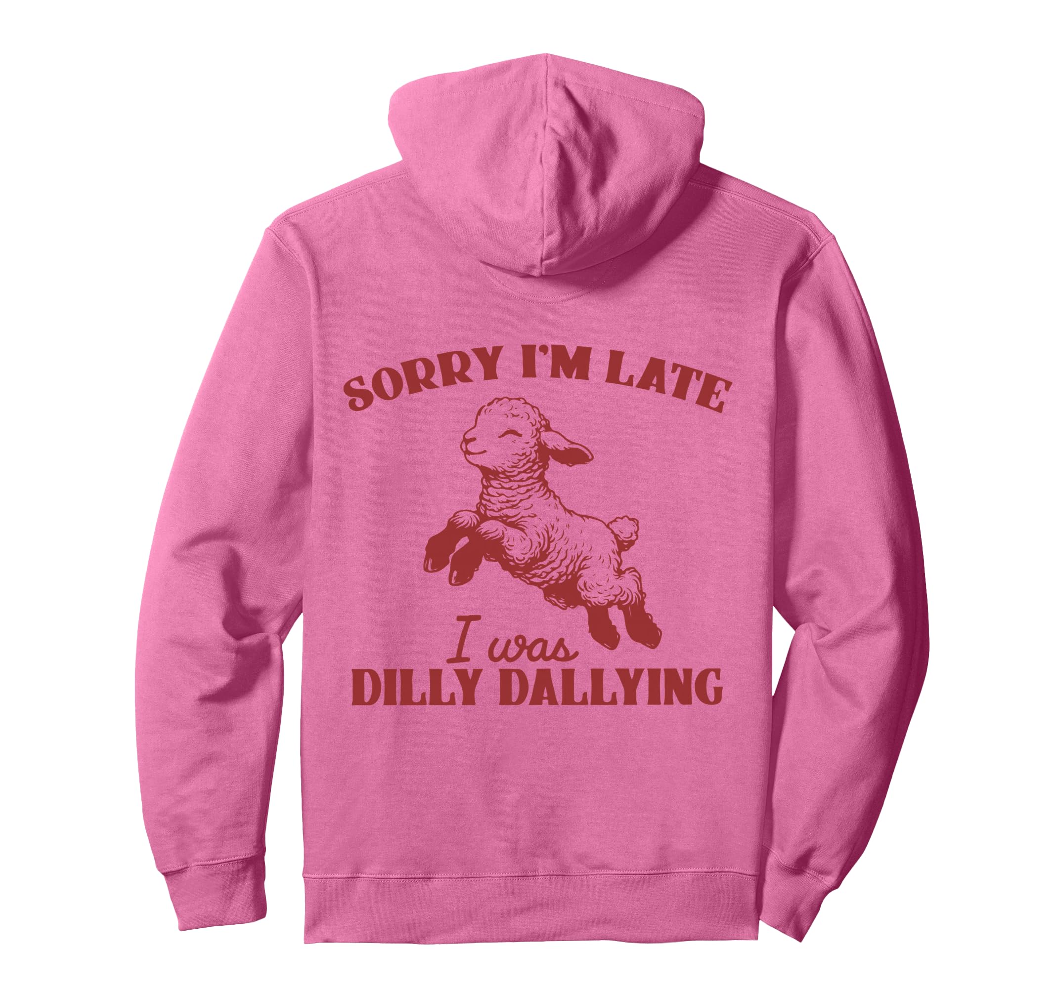 Sorry Im Late I Was Dilly Dallying Hoodie - Aesthetic Graphic for Adults - T-Shirt, Sweatshirt, Hoodie
