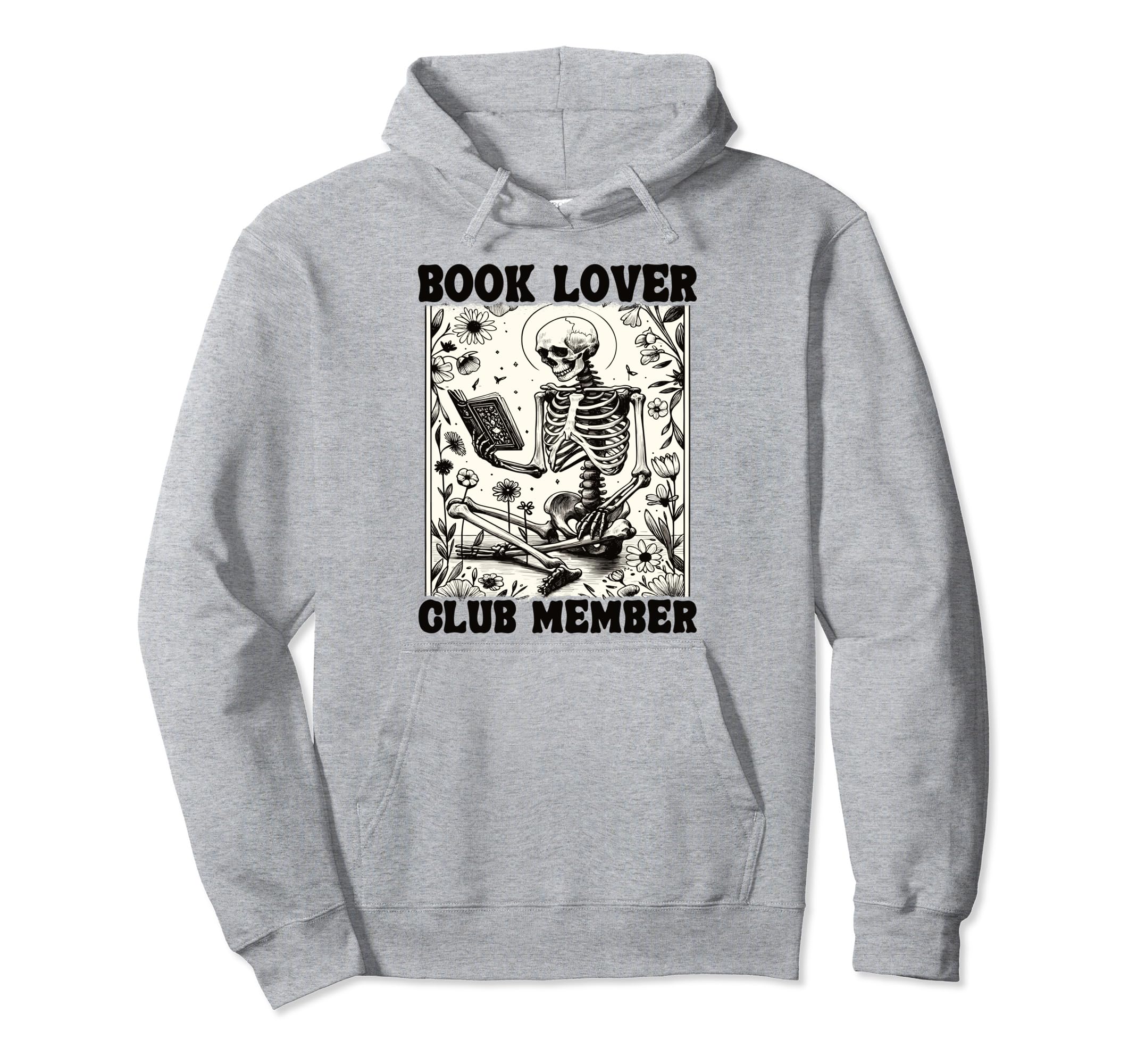 Book Lover Club Member Bookworm Floral Hoodie - Graphic Print Men Women - T-Shirt, Sweatshirt, Hoodie