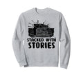 Stacked Stories Library Book Sweatshirt - Casual Everyday Wear Men Women - T-Shirt, Sweatshirt, Hoodie