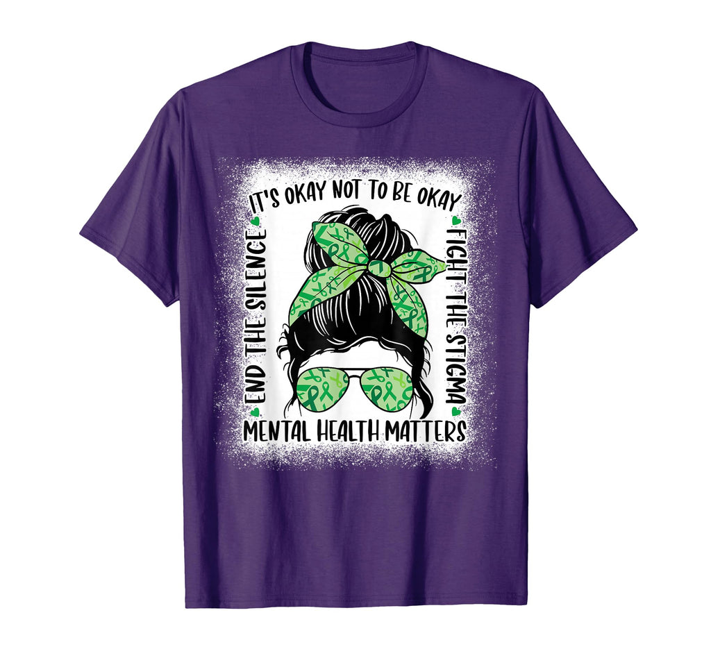 Mental Health Matters Messy Bun T-Shirt - Streetwear Style Men Women - T-Shirt, Sweatshirt, Hoodie